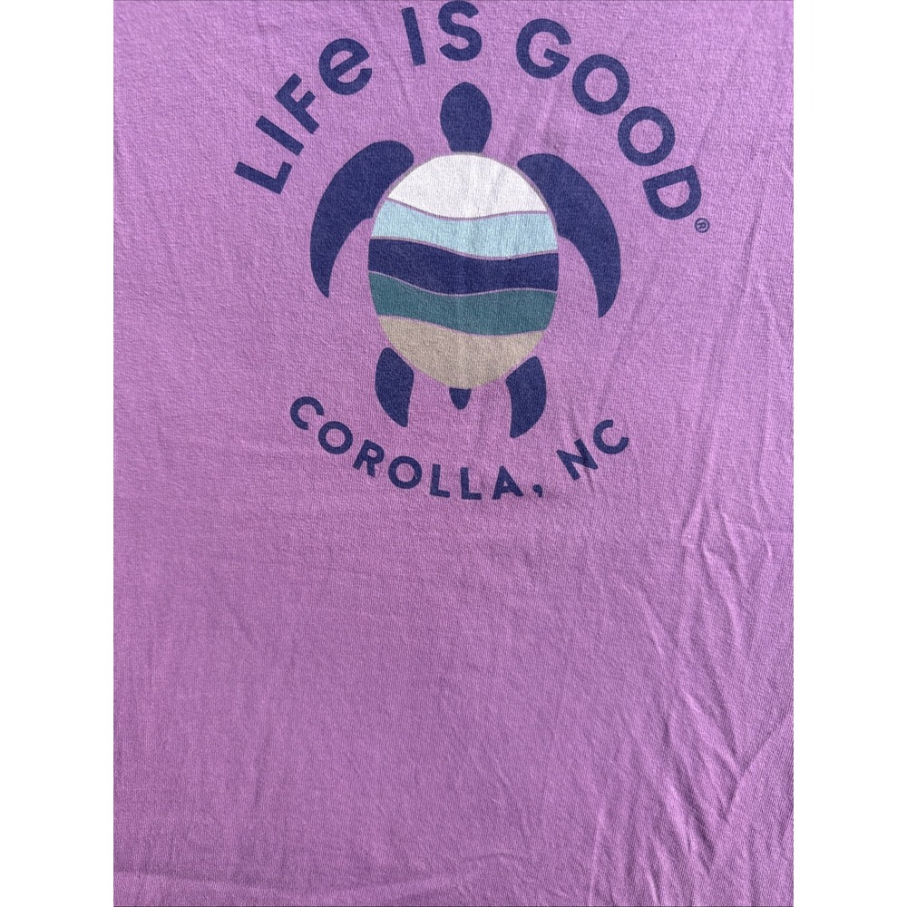 Life is good woman's XL long sleeve t shirt light purple Crusher Tee Beach Gear - Picture 3 of 6